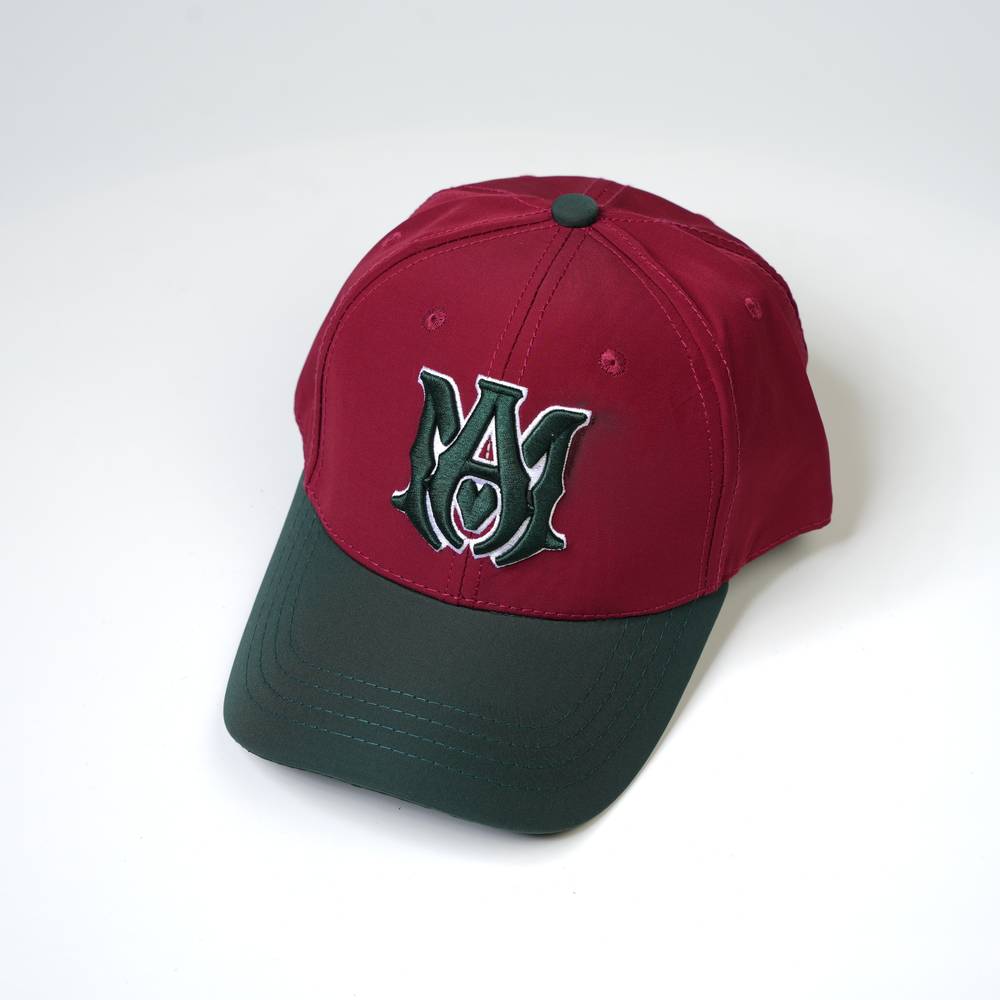 M Signature Cap- Burgundy/ Black