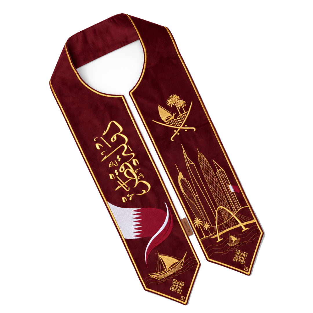 Qatar Maroon Skyline Heritage