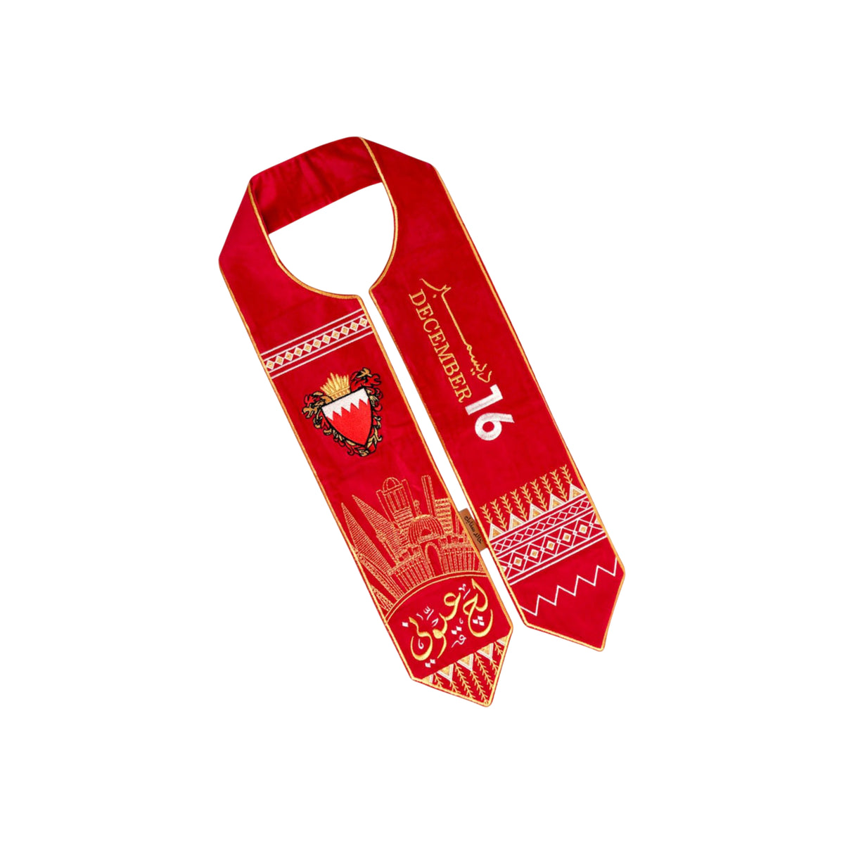 An embroidered scarf for children