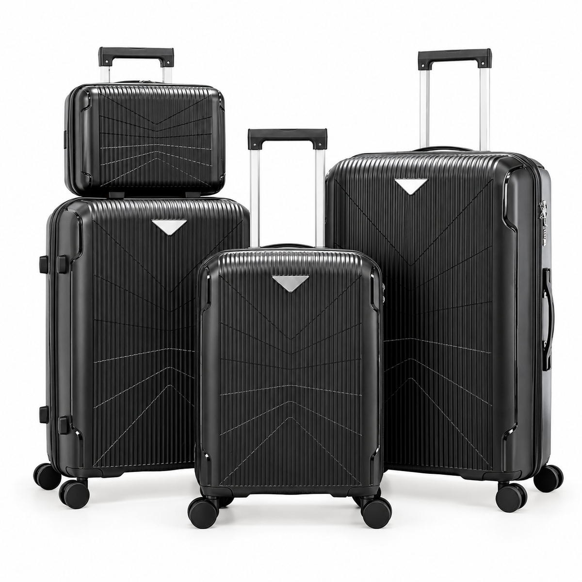 Levelo 4-Piece Polypropylene Luggage Set
