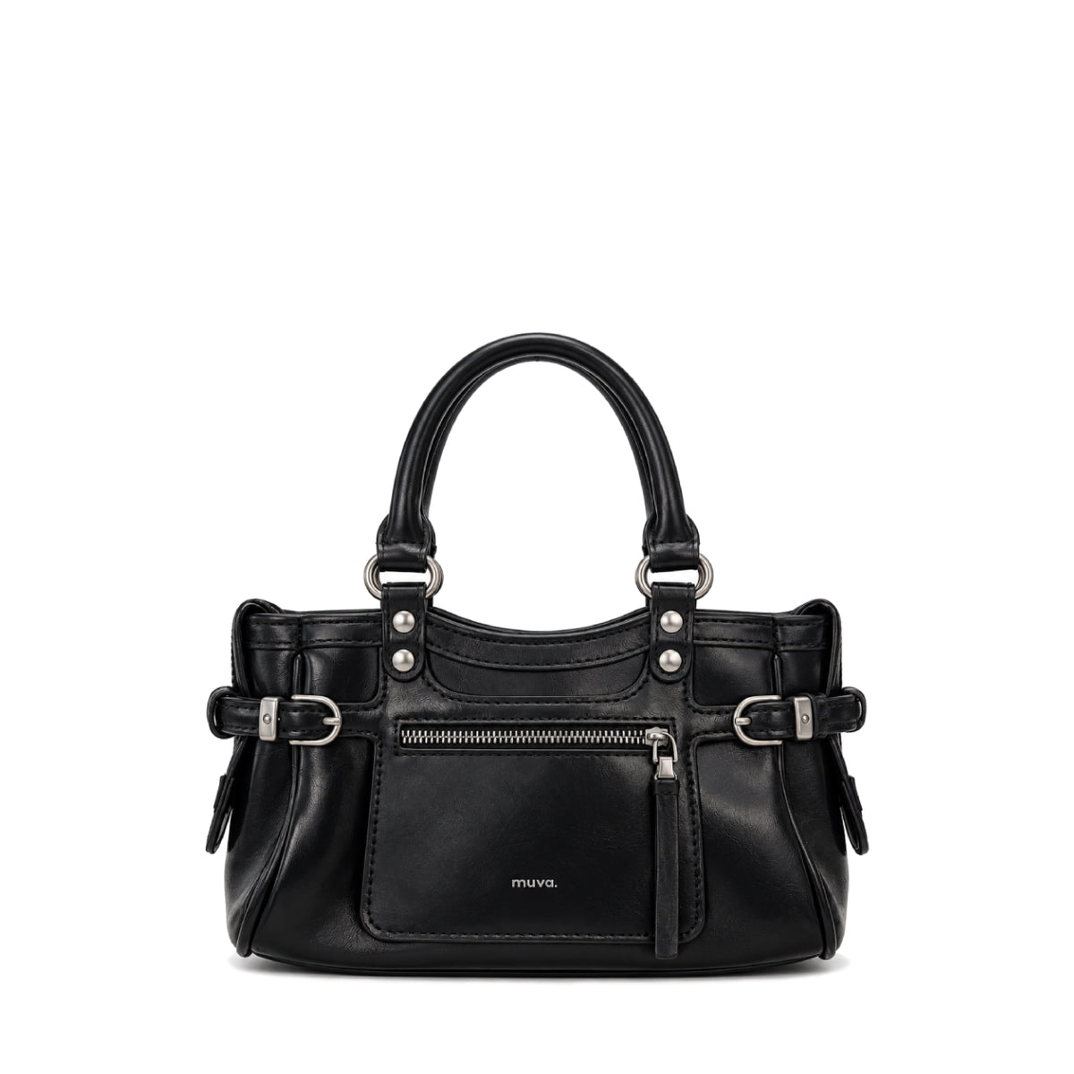 Crimson Buckle Satchel