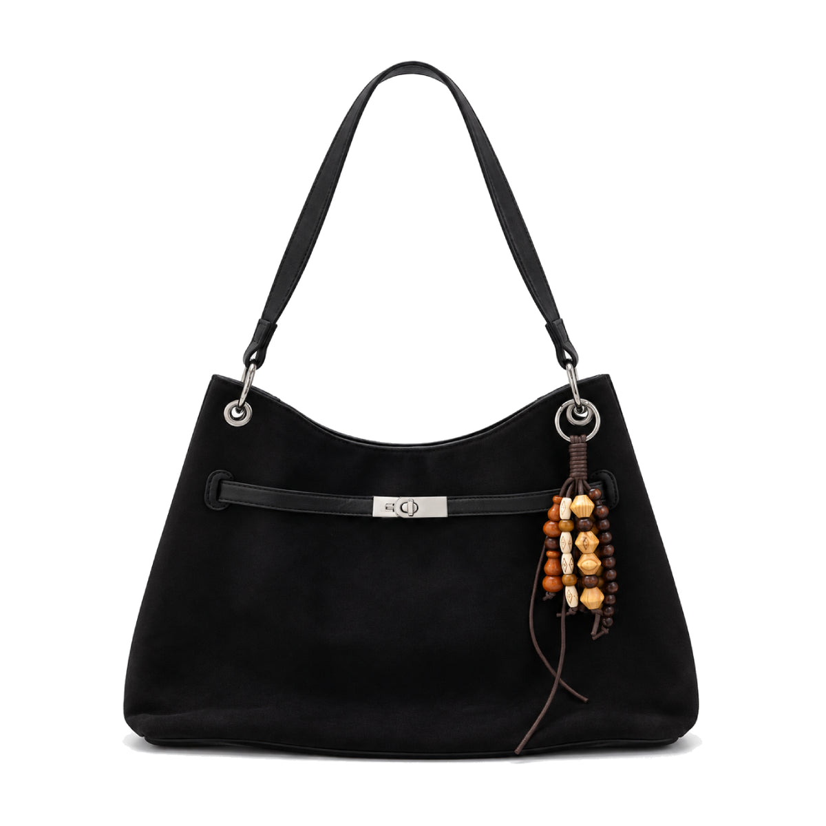 Noir Charm Shoulder Bag
