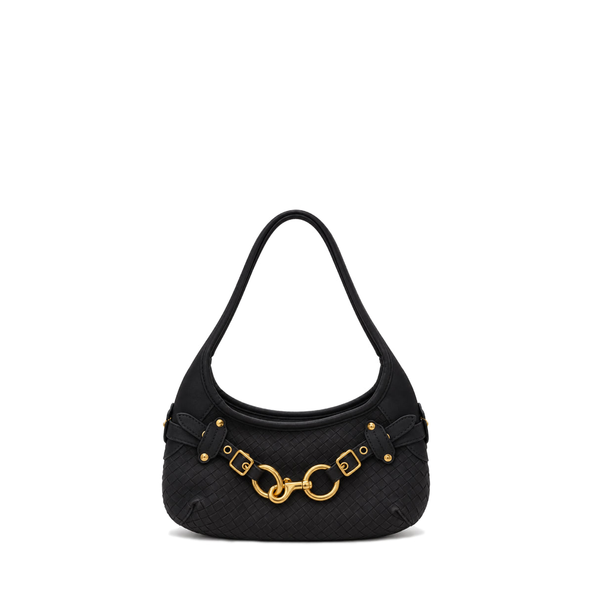 Onyx Woven Hobo Bag