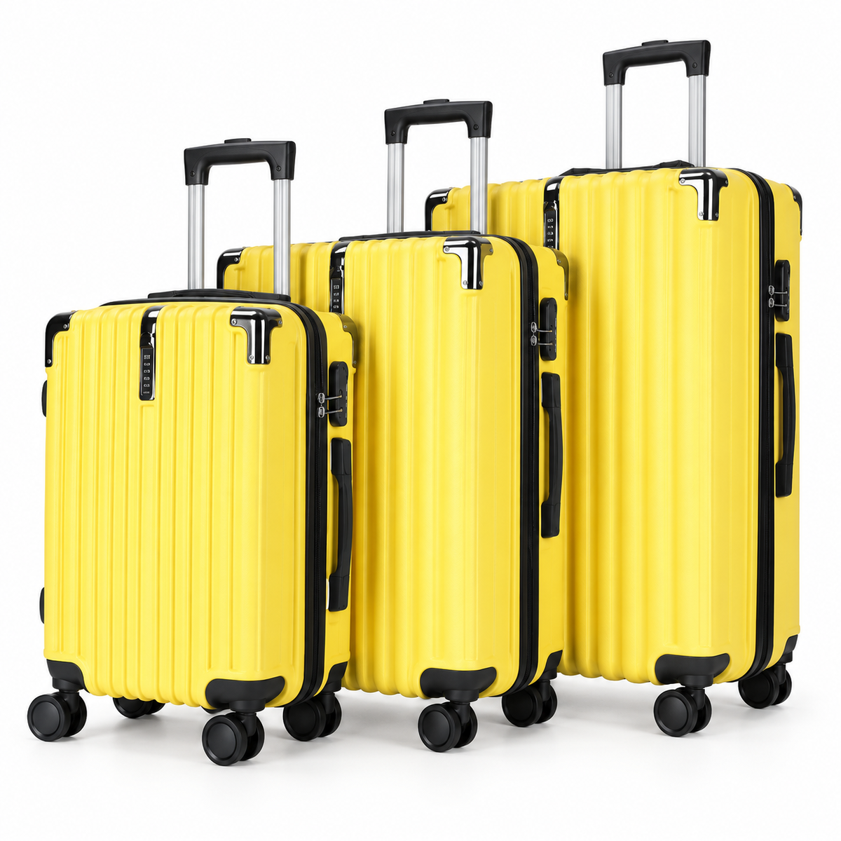Levelo ABS 3-Piece Travel Luggage