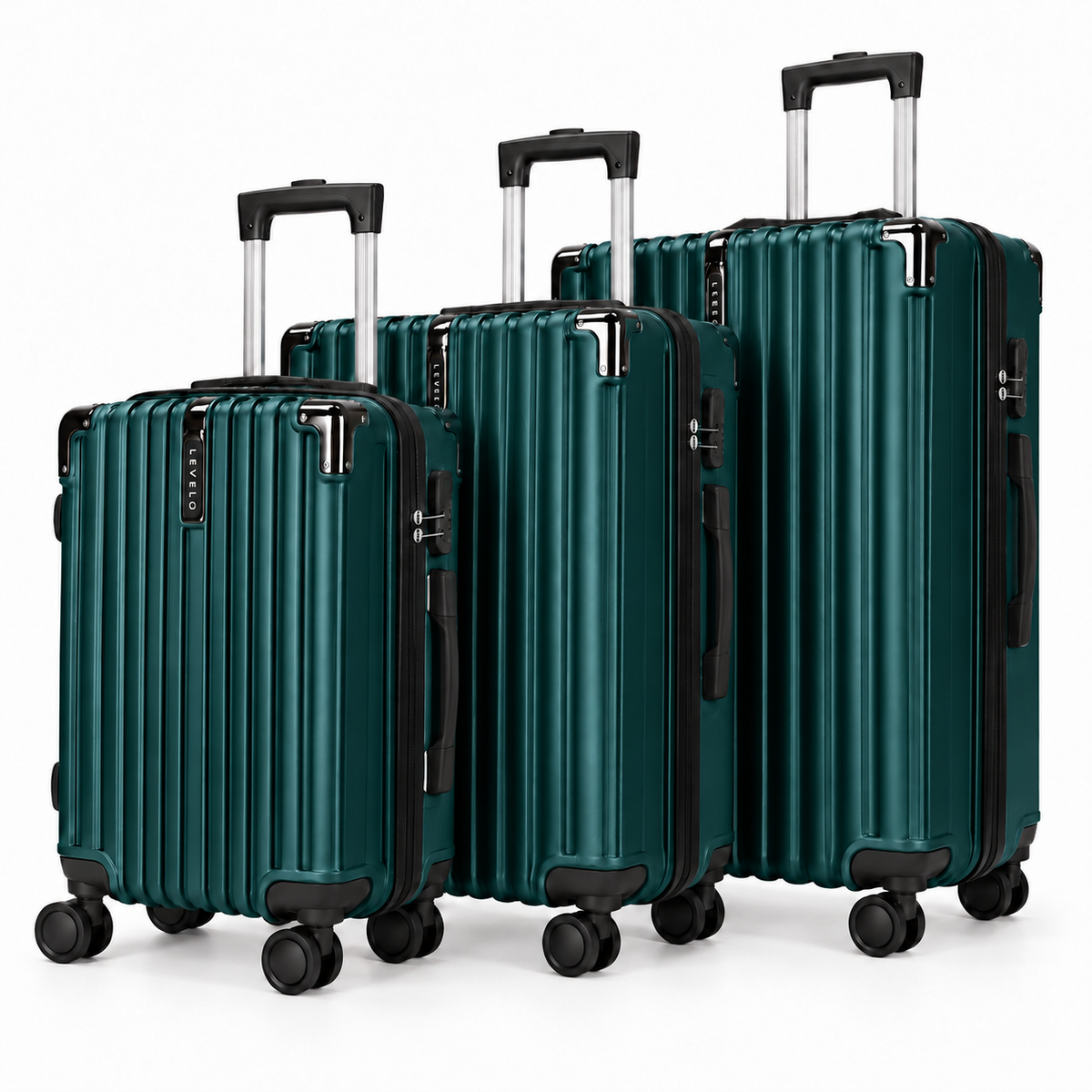 Levelo ABS 3-Piece Travel Luggage
