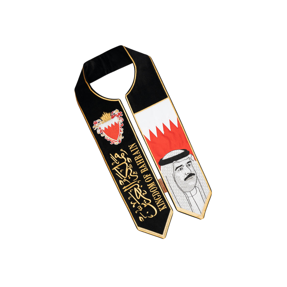 Kingdom of Bahrain flag scarf for children - black
