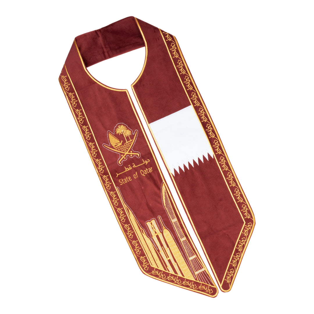 Maroon Qatar Flag Scarf
