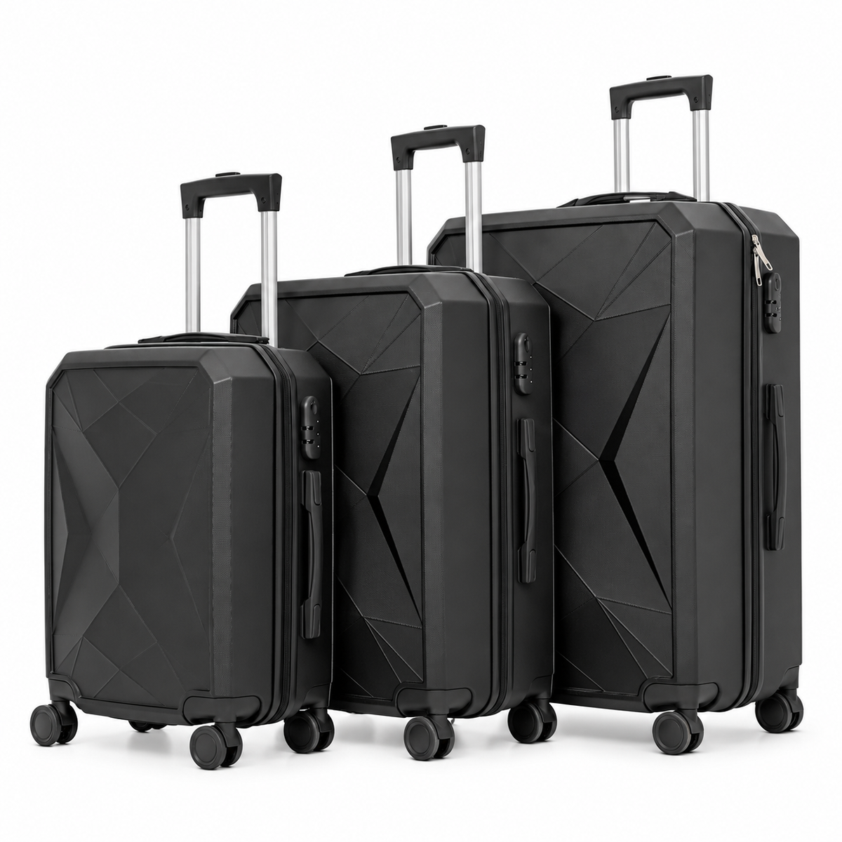 Levelo ABS Set of 3 Travel Luggage