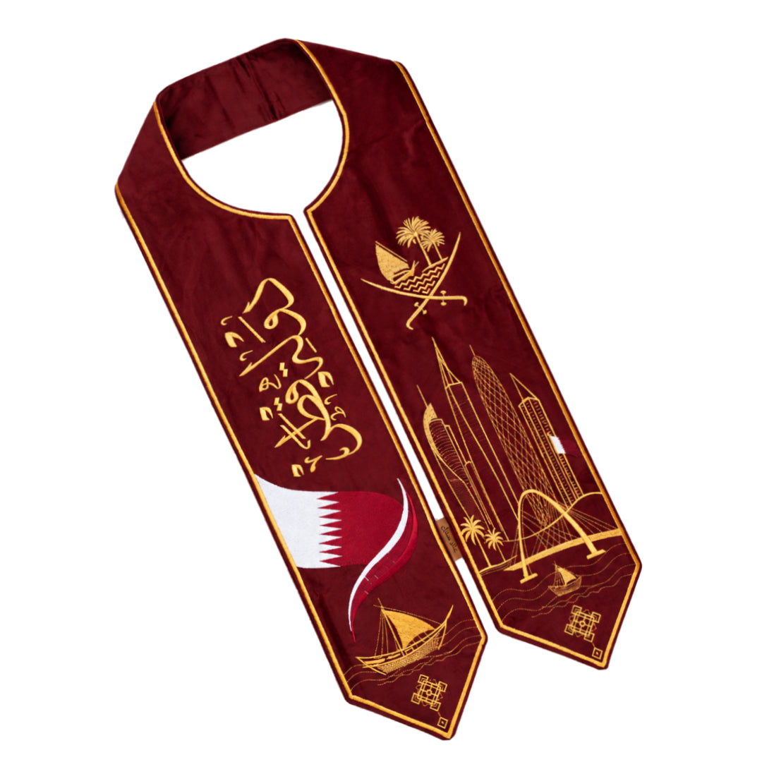 Qatar Maroon Skyline Heritage