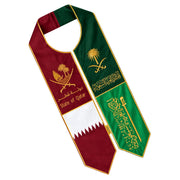 Saudi Arabia and Qatar flag scarf