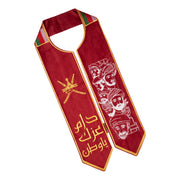 Sultanate Oman scarf - Grey - Red