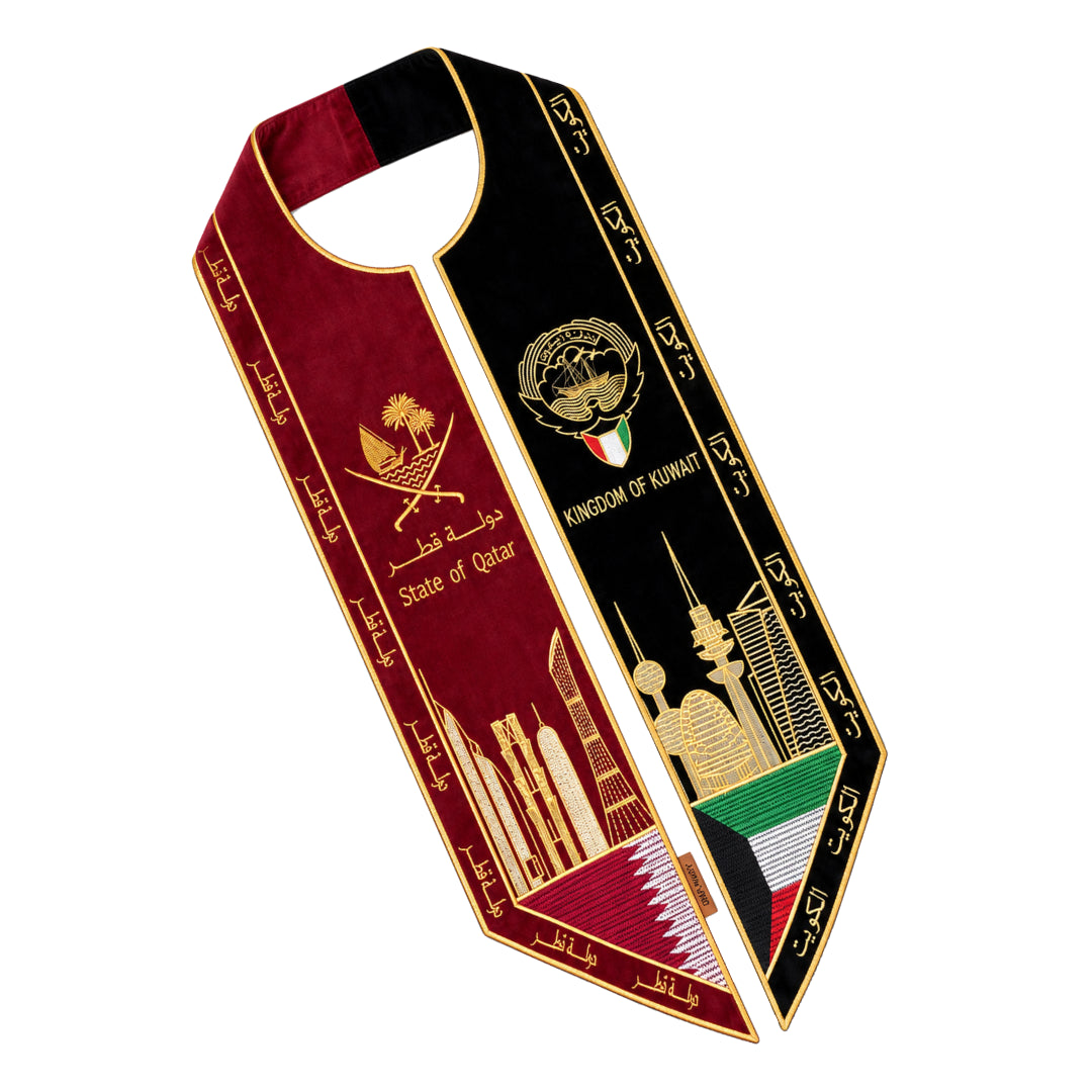The scarf of the State of Kuwait and the State of Qatar